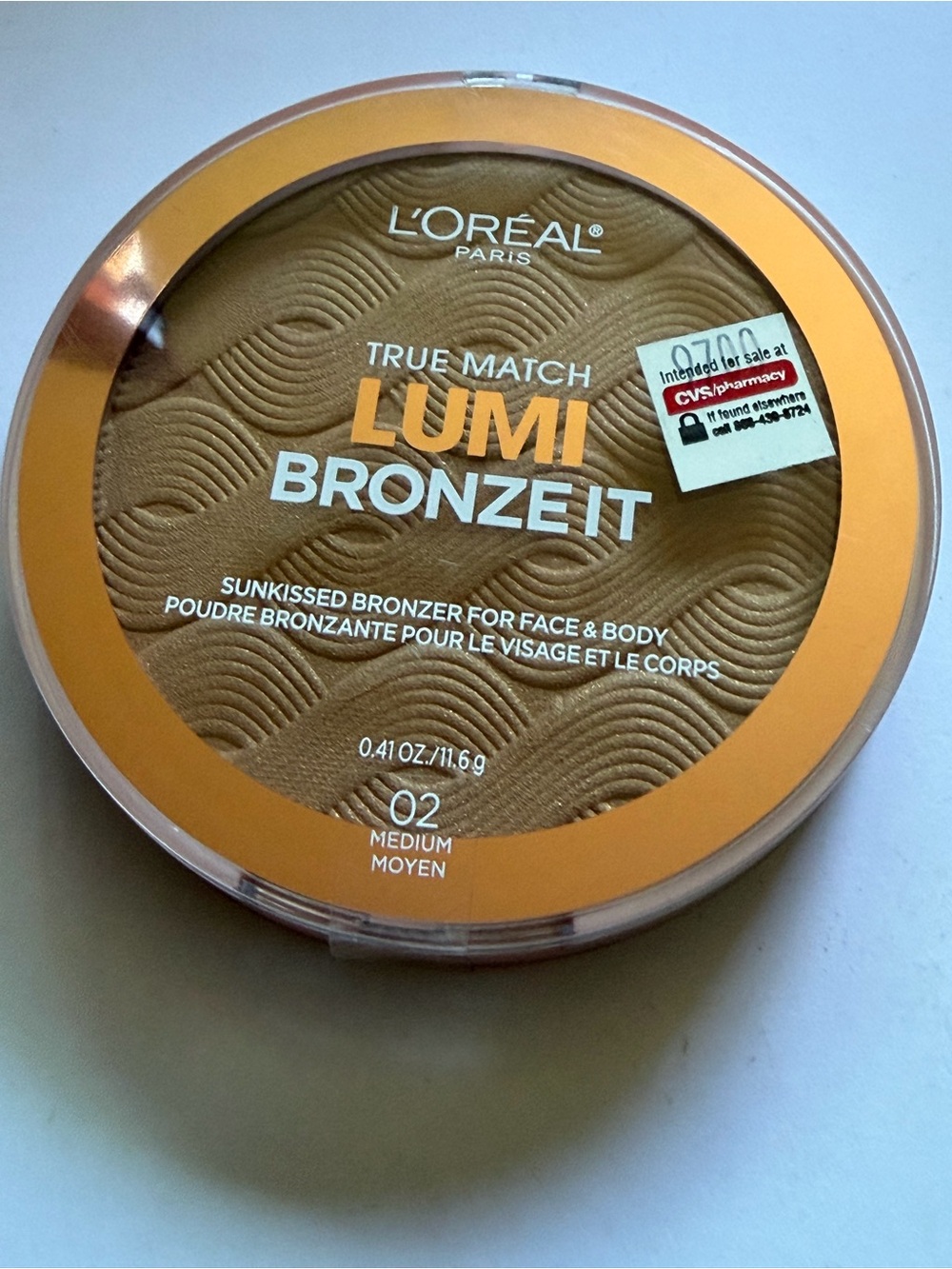 L'Oreal True Match Lumi Bronze It Sunkissed Glow Bronzer Face Body 02 Medium